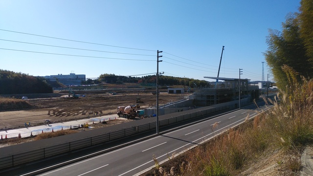令和4（2022）年12月20日 公園北側（町道）から公園西側（知多奥田駅）方面を映した定点カメラの写真