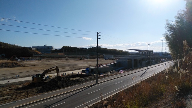 令和5（2023）年1月10日 公園北側（町道）から公園西側（知多奥田駅）方面を映した定点カメラの写真