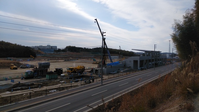 令和5（2023）年1月24日 公園北側（町道）から公園西側（知多奥田駅）方面を映した定点カメラの写真