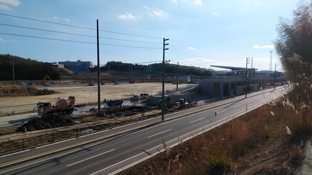 令和5（2023）年1月31日 公園北側（町道）から公園西側（知多奥田駅）方面を映した定点カメラの写真