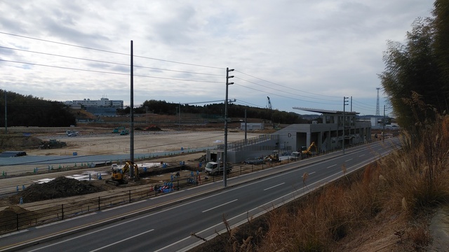 令和5（2023）年2月7日 公園北側（町道）から公園西側（知多奥田駅）方面を映した定点カメラの写真