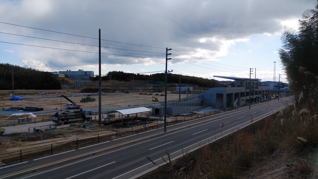 令和5（2023）年2月21日 公園北側（町道）から公園西側（知多奥田駅）方面を映した定点カメラの写真