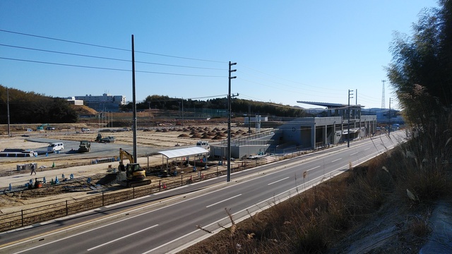 令和5（2023）年2月27日 公園北側（町道）から公園西側（知多奥田駅）方面を映した定点カメラの写真