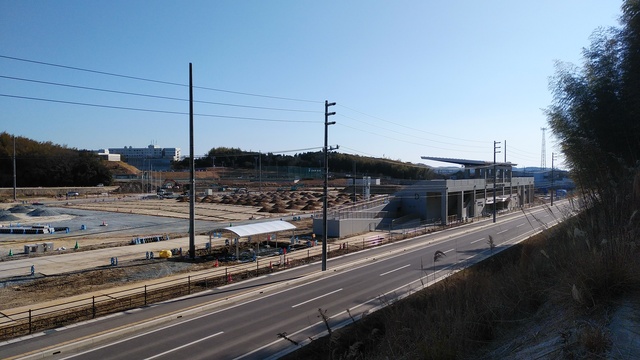 令和5（2023）年3月6日 公園北側（町道）から公園西側（知多奥田駅）方面を映した定点カメラの写真