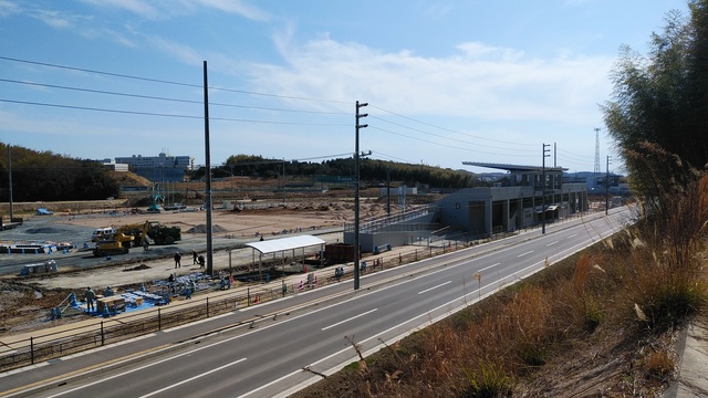 令和5（2023）年3月20日 公園北側（町道）から公園西側（知多奥田駅）方面を映した定点カメラの写真