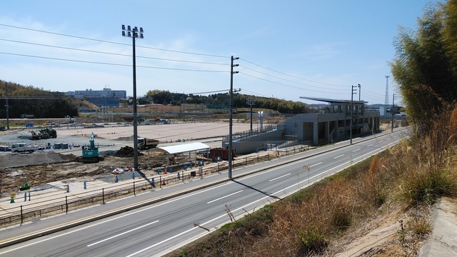 令和5（2023）年3月28日 公園北側（町道）から公園西側（知多奥田駅）方面を映した定点カメラの写真