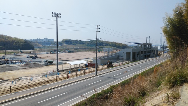 令和5（2023）年4月11日 公園北側（町道）から公園西側（知多奥田駅）方面を映した定点カメラの写真