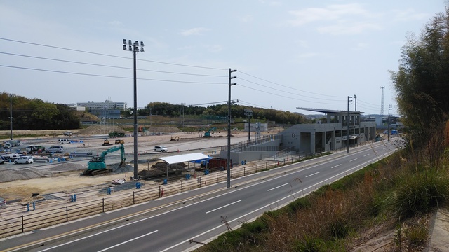 令和5（2023）年4月18日 公園北側（町道）から公園西側（知多奥田駅）方面を映した定点カメラの写真