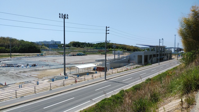 令和5（2023）年5月2日 公園北側（町道）から公園西側（知多奥田駅）方面を映した定点カメラの写真