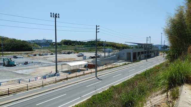 令和5（2023）年5月16日 公園北側（町道）から公園西側（知多奥田駅）方面を映した定点カメラの写真