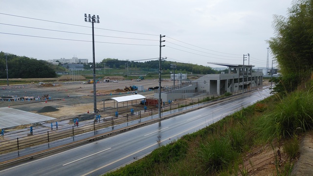 令和5（2023）年5月29日 公園北側（町道）から公園西側（知多奥田駅）方面を映した定点カメラの写真