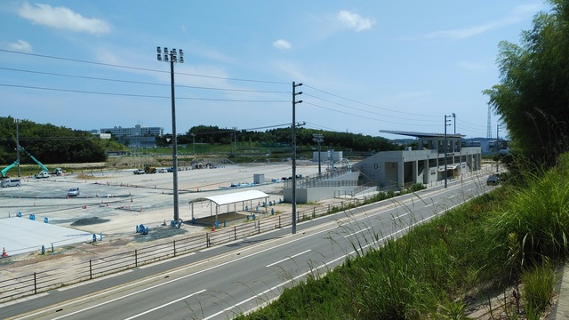 令和5（2023）年6月20日 公園北側（町道）から公園西側（知多奥田駅）方面を映した定点カメラの写真