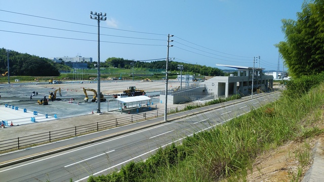 令和5（2023）年7月11日 公園北側（町道）から公園西側（知多奥田駅）方面を映した定点カメラの写真