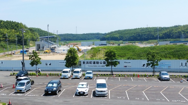 令和5（2023）年7月18日 知多奥田駅から公園（全体）方面を映した定点カメラの写真