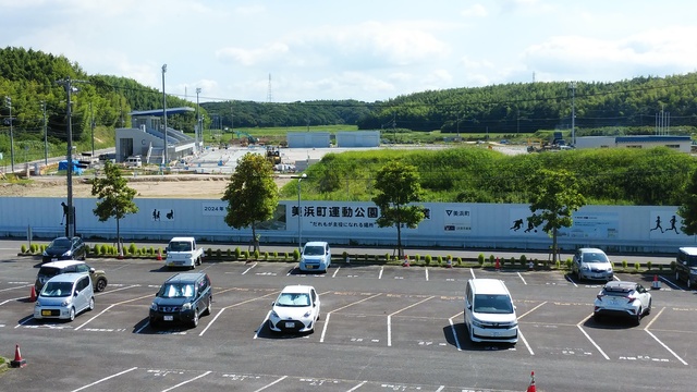 令和5（2023）年7月25日 知多奥田駅から公園（全体）方面を映した定点カメラの写真