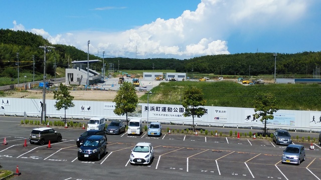 令和5（2023）年8月1日 知多奥田駅から公園（全体）方面を映した定点カメラの写真
