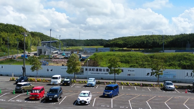 令和5（2023）年8月22日 知多奥田駅から公園（全体）方面を映した定点カメラの写真