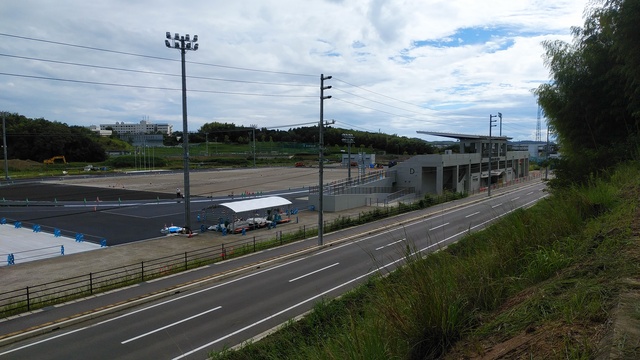 令和5（2023）年9月12日 公園北側（町道）から公園西側（知多奥田駅）方面を映した定点カメラの写真