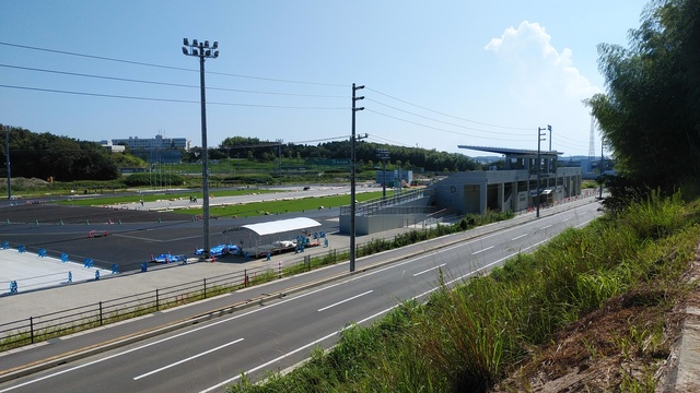 令和5（2023）年9月19日 公園北側（町道）から公園西側（知多奥田駅）方面を映した定点カメラの写真