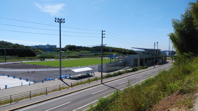 令和5（2023）年9月25日 公園北側（町道）から公園西側（知多奥田駅）方面を映した定点カメラの写真