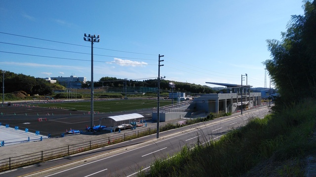 令和5（2023）年10月10日 公園北側（町道）から公園西側（知多奥田駅）方面を映した定点カメラの写真