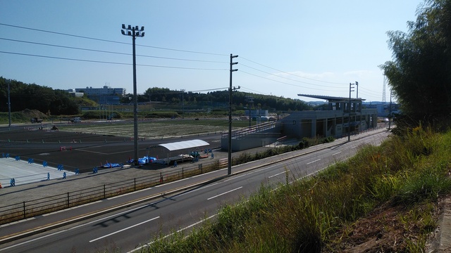 令和5（2023）年10月16日 公園北側（町道）から公園西側（知多奥田駅）方面を映した定点カメラの写真