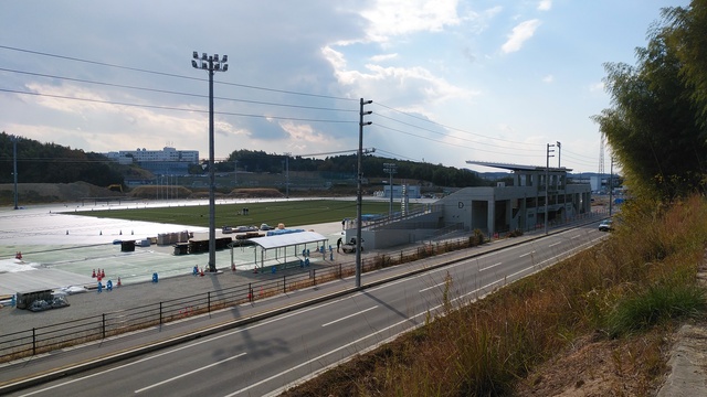令和5（2023）年11月28日 公園北側（町道）から公園西側（知多奥田駅）方面を映した定点カメラの写真