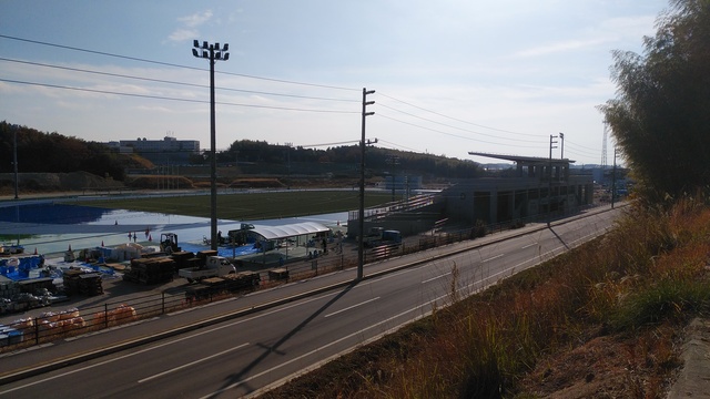 令和5（2023）年12月11日 公園北側（町道）から公園西側（知多奥田駅）方面を映した定点カメラの写真