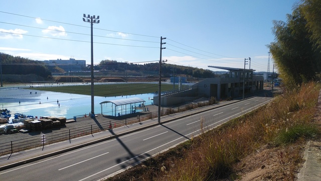 令和5（2023）年12月19日 公園北側（町道）から公園西側（知多奥田駅）方面を映した定点カメラの写真