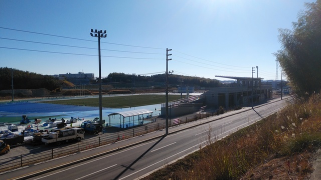 令和5（2023）年12月26日 公園北側（町道）から公園西側（知多奥田駅）方面を映した定点カメラの写真