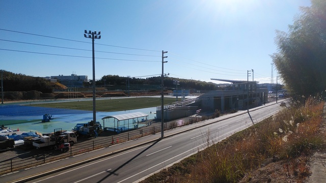 令和6（2024）年1月4日 公園北側（町道）から公園西側（知多奥田駅）方面を映した定点カメラの写真