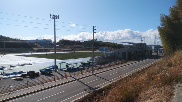 令和6（2024）年1月16日 公園北側（町道）から公園西側（知多奥田駅）方面を映した定点カメラの写真