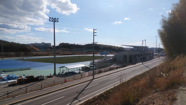 令和6（2024）年1月23日 公園北側（町道）から公園西側（知多奥田駅）方面を映した定点カメラの写真