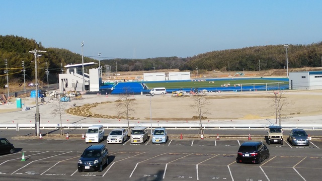 令和6（2024）年2月13日 知多奥田駅から公園（全体）方面を映した定点カメラの写真