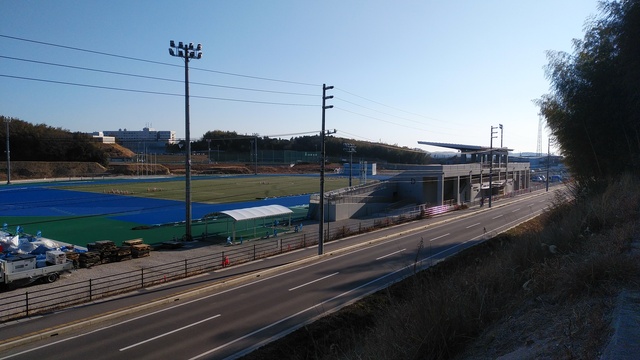 令和6（2024）年2月13日 公園北側（町道）から公園西側（知多奥田駅）方面を映した定点カメラの写真