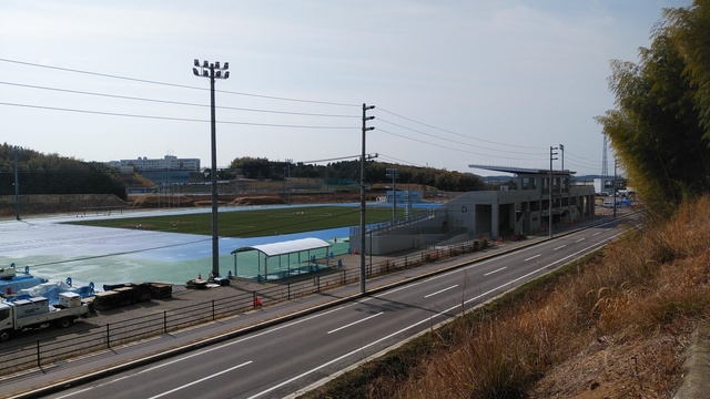 令和6（2024）年2月20日 公園北側（町道）から公園西側（知多奥田駅）方面を映した定点カメラの写真