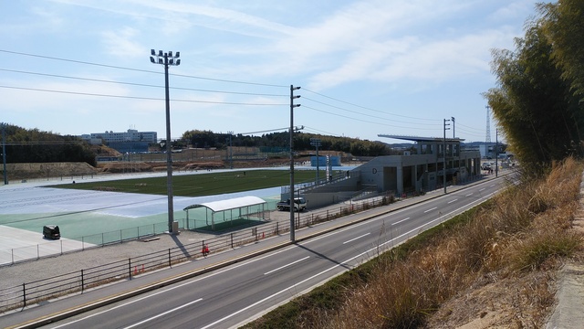 令和6（2024）年3月11日 公園北側（町道）から公園西側（知多奥田駅）方面を映した定点カメラの写真